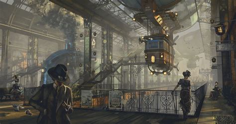 ArtStation - Steampunk Trainstation | Artworks