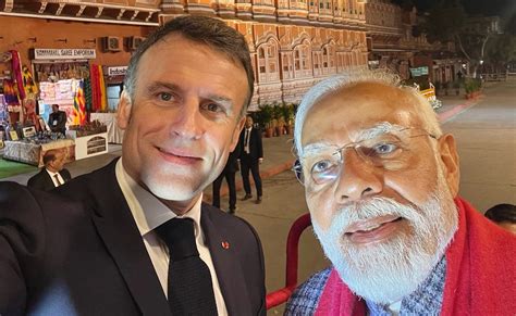 Emmanuel Macron Shares Selfie With PM Modi Ahead Of Republic Day Parade