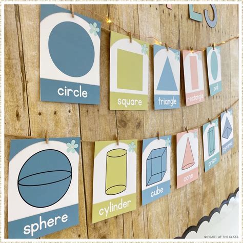 2d And 3d Shape Posters For Classroom And Homeschool With Editable Text