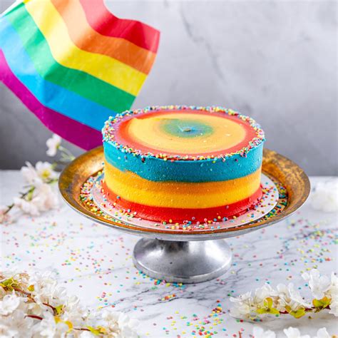 Order Rainbow Frosting Birthday Cake Online At Jack And Beyond Jack And Beyond