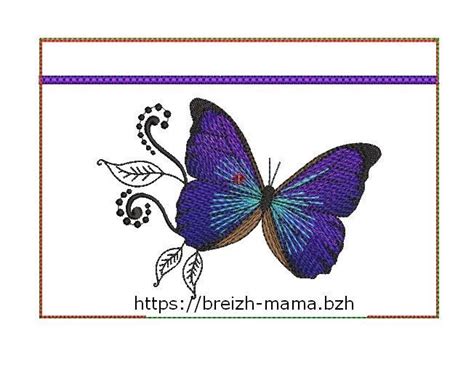 Motif Broderie Trousse Ith Papillon Breizh Mama Motifs De Broderie