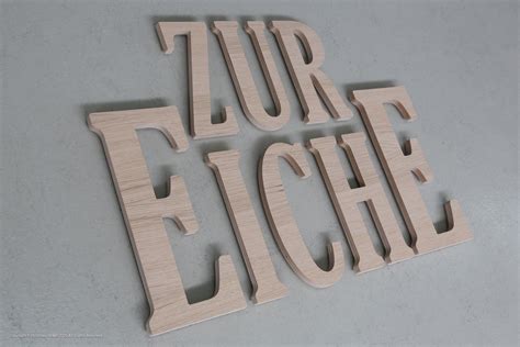 Holzbuchstaben Aus Multiplex Eiche