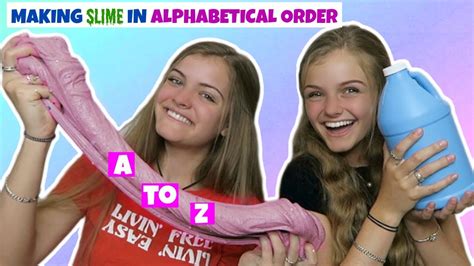 Making Slime In Alphabetical Order Jacy And Kacy Youtube