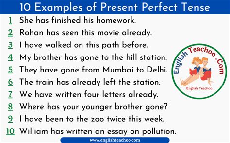 Perfect Tense Present Perfect English Vinglish Learn English Book