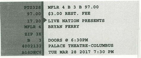 Bryan Ferry Concert & Tour History | Concert Archives