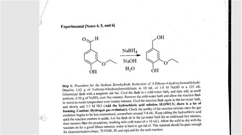 Solved Experimental Notes And Oh Nabh Oh Oh Chegg