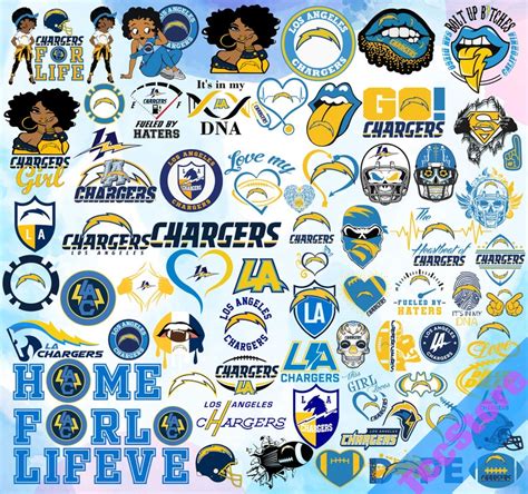 Los Angeles Chargers Svglos Angeles Chargers Etsy