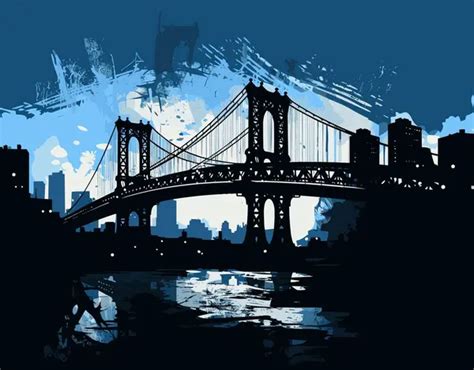 100,000 Brooklyn bridge silhouette Vector Images | Depositphotos