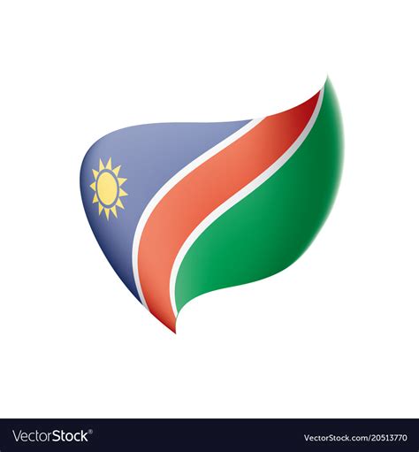 Namibia flag Royalty Free Vector Image - VectorStock