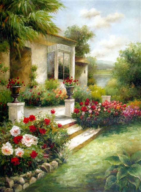 Porch Garden - Original Oil Painting | Anazao Galleries