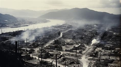 Premium Photo | Nagasaki Devastation and Resilience An Aerial Glimpse ...