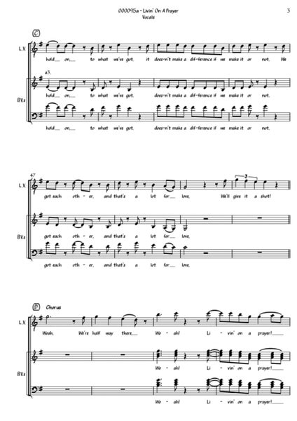 Livin On A Prayer By Bon Jovi Voice Digital Sheet Music Sheet