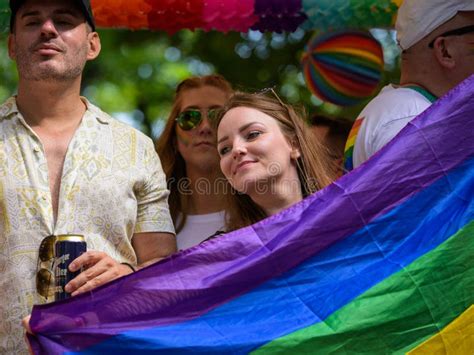 Woman At The Vienna Pride On Wiener Ringstrasse Editorial Stock Image