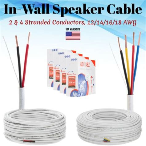 Speaker Wire Cable Ft Ft In Wall Cl Bulk Gauge