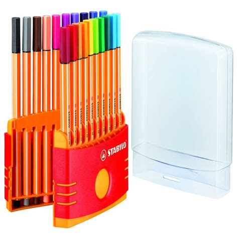 STABILO Point 88 Fineliner Pen Assorted Colours Colourparade Of 20