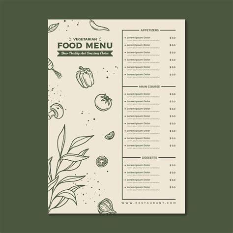 Premium Vector Restaurant Menu Template Design Vector