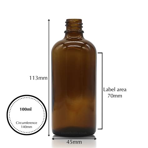 100ml Amber Glass Dropper Bottle Tamper Evident Cap Dripper Top