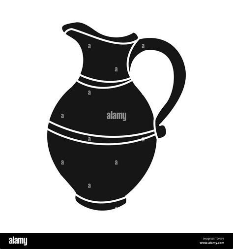 Vector illustration of jug and clay logo. Collection of jug and alcohol ...