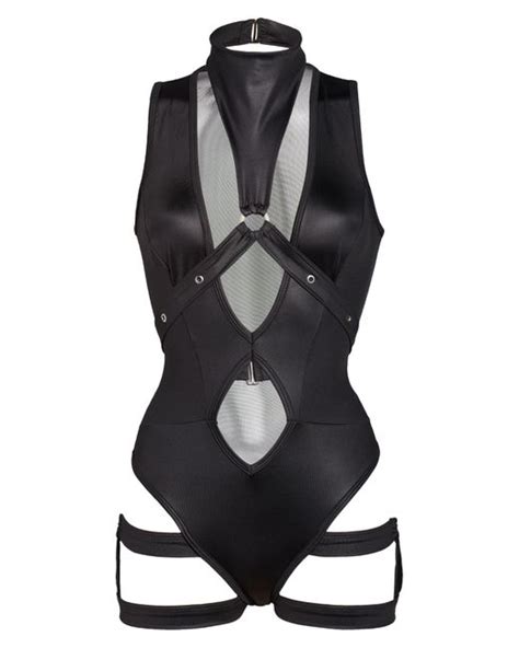 Mapale Strappy Teddy With Removable Harness In Black Lyst