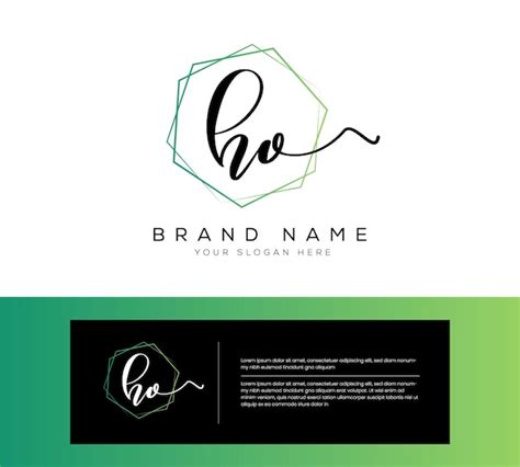 Premium Vector Ho H O Initial Letter Handwriting And Signature Logo