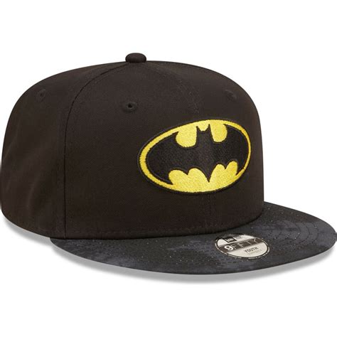 Boné plano preto snapback para criança 9FIFTY da Batman DC Comics da