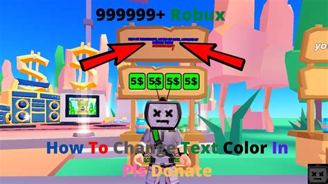 How To Change Text Color In Pls Donate💰 Youtube