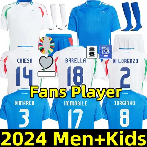 Italia Ireland Soccer Kit Set Euro Cup 2024 Player Version With Maglie