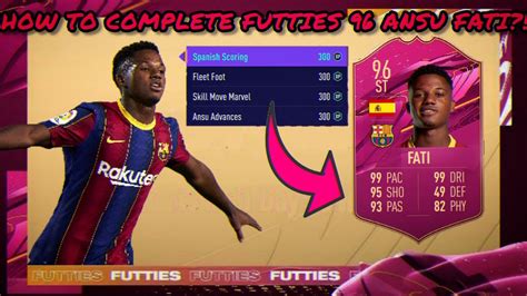 Ansu Fati Fifa 21 Futties 5 Skill Move Upgrade 96 Futties Fati Player