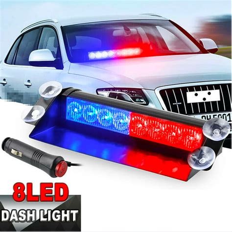 Car Flashing Police Lamps V Led Strobe Warning Lights Drl Day Running