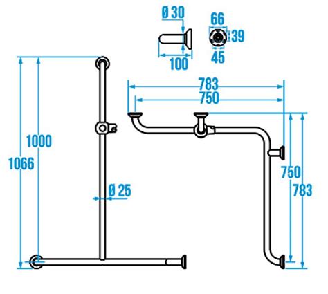 Pellet Barre De Douche Angle Murs Aluminium Epoxy Blanc R F