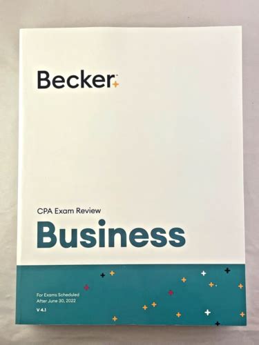 Becker Professional Education CPA Exam Review V 4 1 Business Textbook