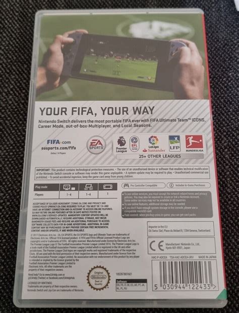 Fifa 18 Nintendo Switch 2018 5030944122433 Ebay