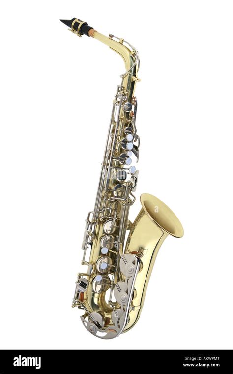 Alto Saxophone On White Background Stock Photo Alamy