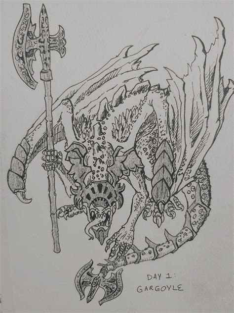 Bell Gargoyle Sketch : r/darksouls