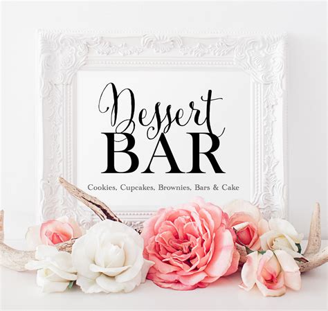 Dessert Bar Sign 8 X 10 Sign Diy Printable Sign In