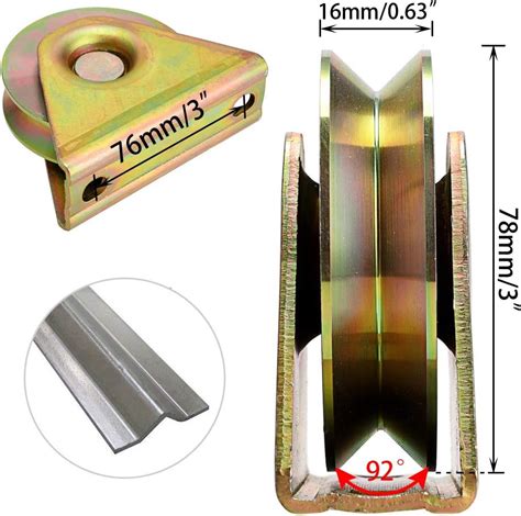 Buy Skelang Pcs Sliding Gate Wheels V Groove Caster Heavy Duty