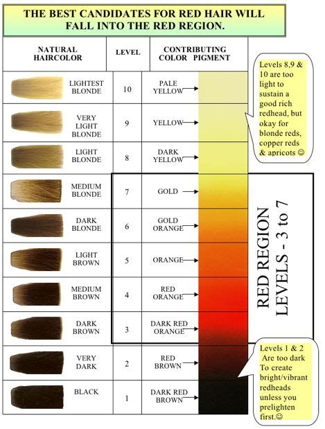 The Haircolor Expert Formulation Secrets For Red Haircolor Hair Color Levels Of Hair Color