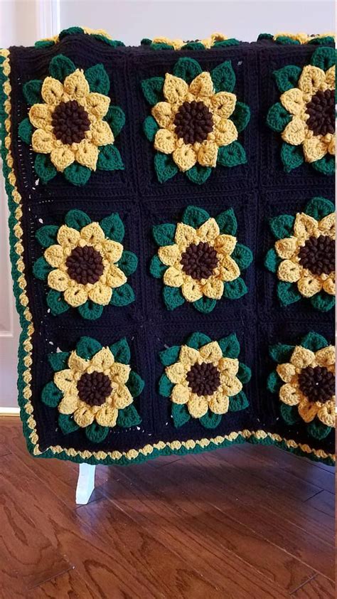 Free Crochet Sunflower Afghan Pattern Sitesmsa