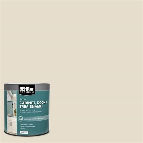 BEHR PREMIUM 1 Qt MQ3 40 Varnished Ivory Satin Enamel Interior