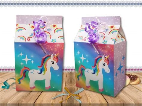 Dulceros De Unicornio Arcoiris Personalizados 12 Piezas En Venta En