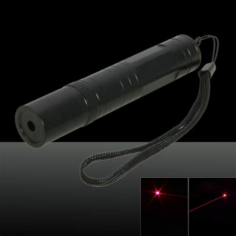 300MW Professional Red Light Laser Pointer with Box (CR123A Lithium Battery) Black ...