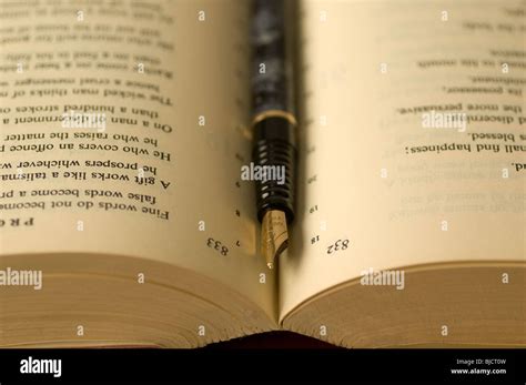 Pen in a Bible 2 Stock Photo - Alamy