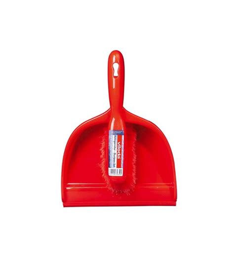 Vileda Red Dustpan & Brush - Global Brand Supplies