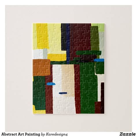 Abstract Art Painting Jigsaw Puzzle | Zazzle.com | Abstract art painting, Abstract, Abstract art