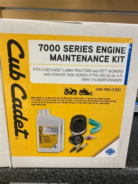 CUB CADET 490 950 C051 Maintenance Kit RZT KT715 7000 Series Kohler