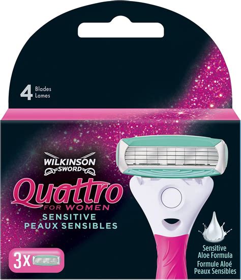 Wilkinson Sword Quattro For Women Sensitive Rasierklingen Klingen F R