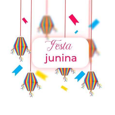 Festa Junina Com Festa Bandeiras Papel Lanterna 20574151 Png