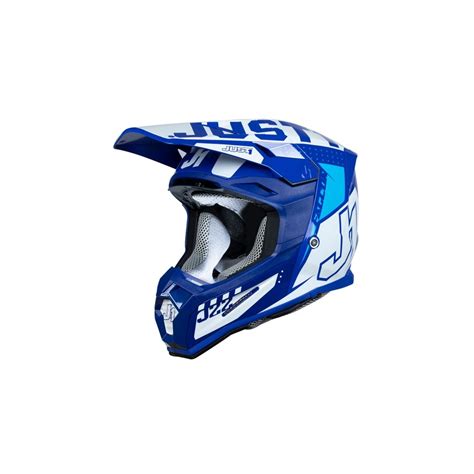 Casco De Motocross Just1 J22 F Falcon Blanco Azul Outlet