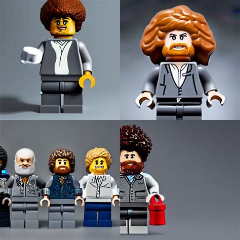 Photo Of Bob Ross As A Lego Minifigures Studio Stable Diffusion