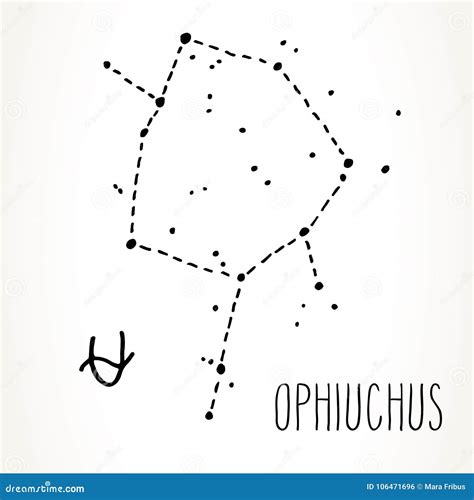 Ophiuchus Zodiac Sign Constellation Stock Vector - Illustration of ...